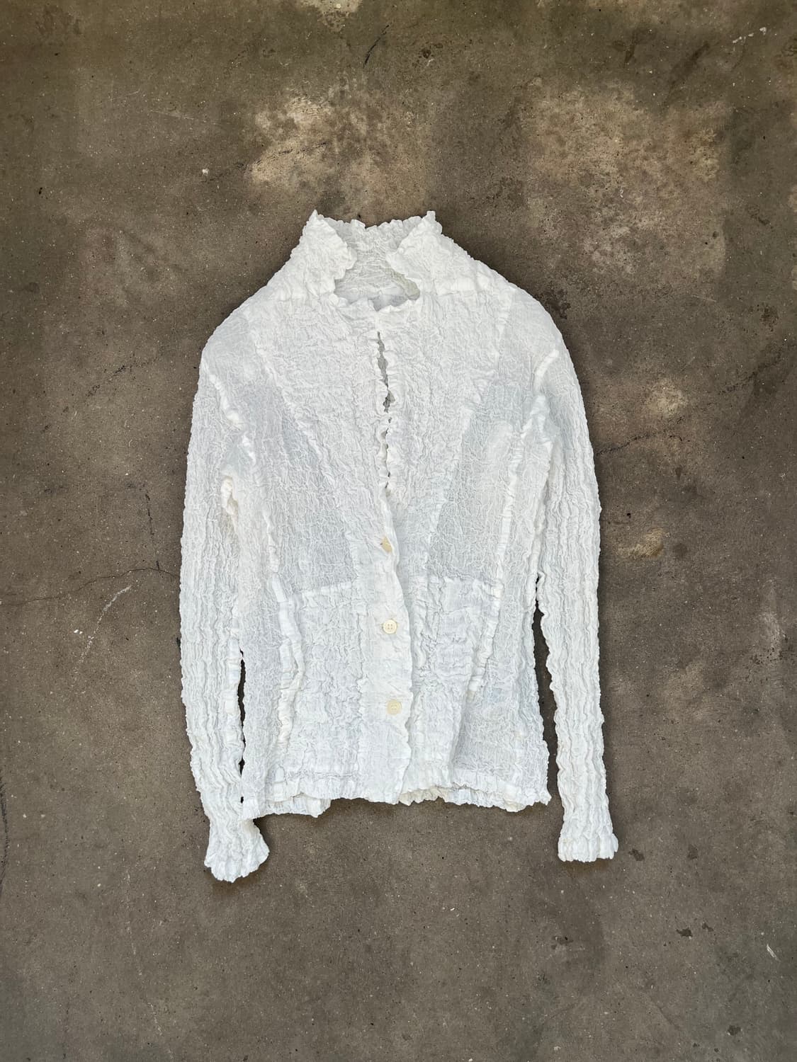 Issey Miyake me 컬리플라워 화이트 자켓 상품이미지1