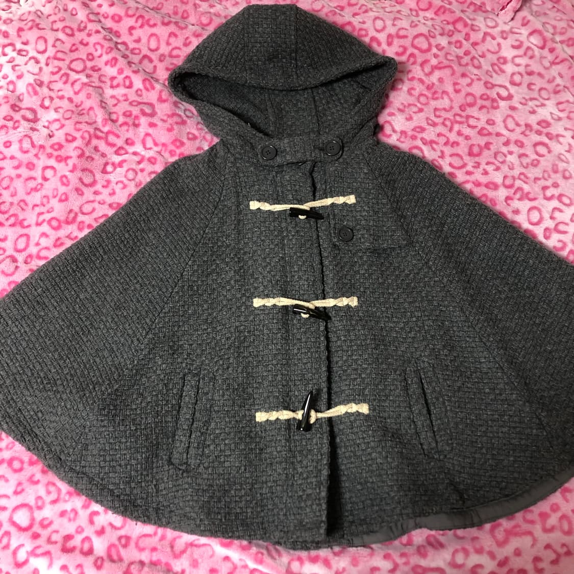 빈티지 갸루 모리걸 케이프 그레이 회색 아우터 자켓 상품이미지3