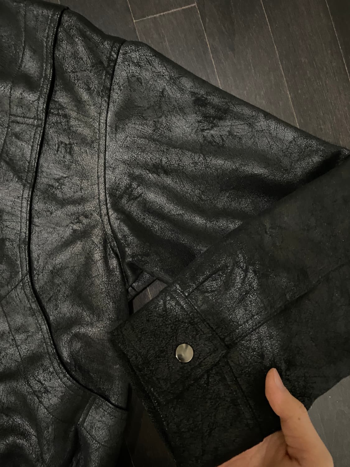 하이넥 가죽자켓 상품이미지4