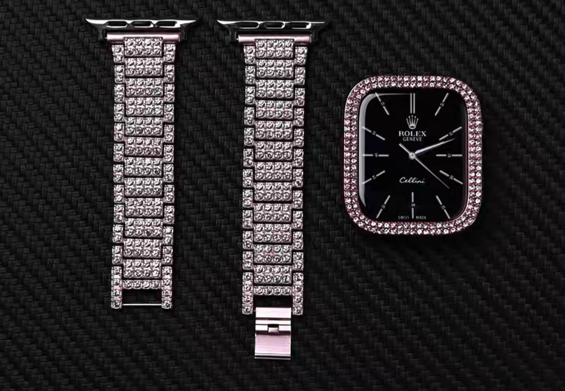 Oceanora 럭셔리 풀 다이아몬드 애플워치 밴드 상품이미지5