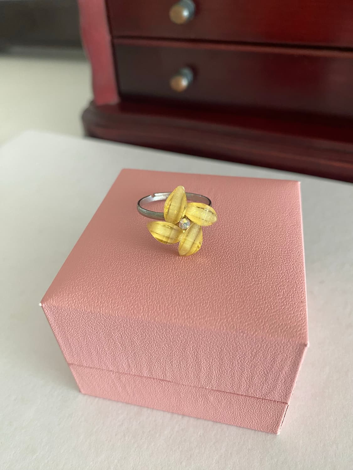 빈티지 노란꽃 반지 일본 수입 반지 상품이미지2