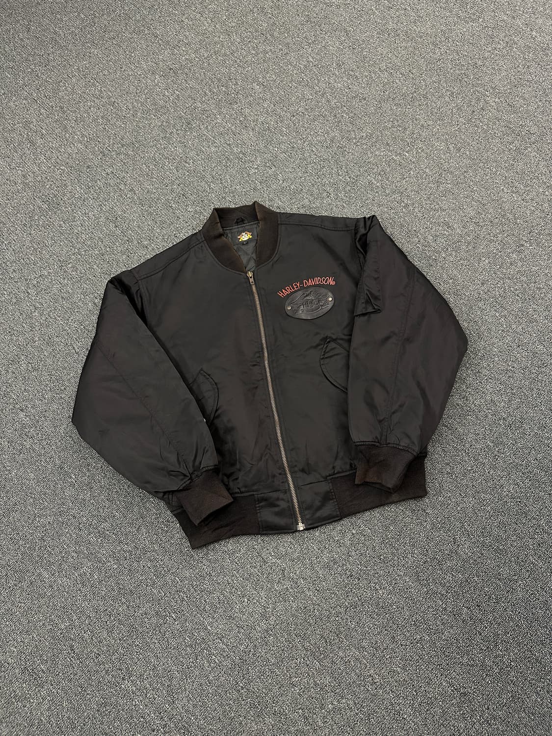 L) HOG 할리데이비슨 오너 그룹 ma-1 항공자켓 블랙 상품이미지2