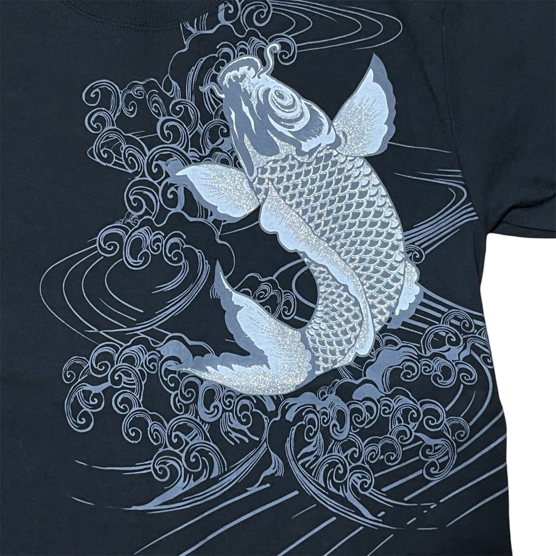 [Vintage] Glitter Koi Printed T Shirt 상품이미지3