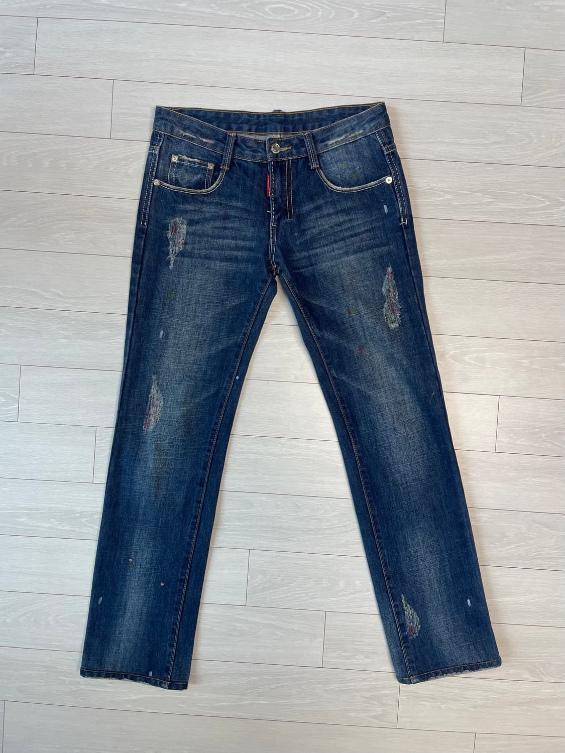 디스퀘어드 페인팅 데님 팬츠 상품이미지2