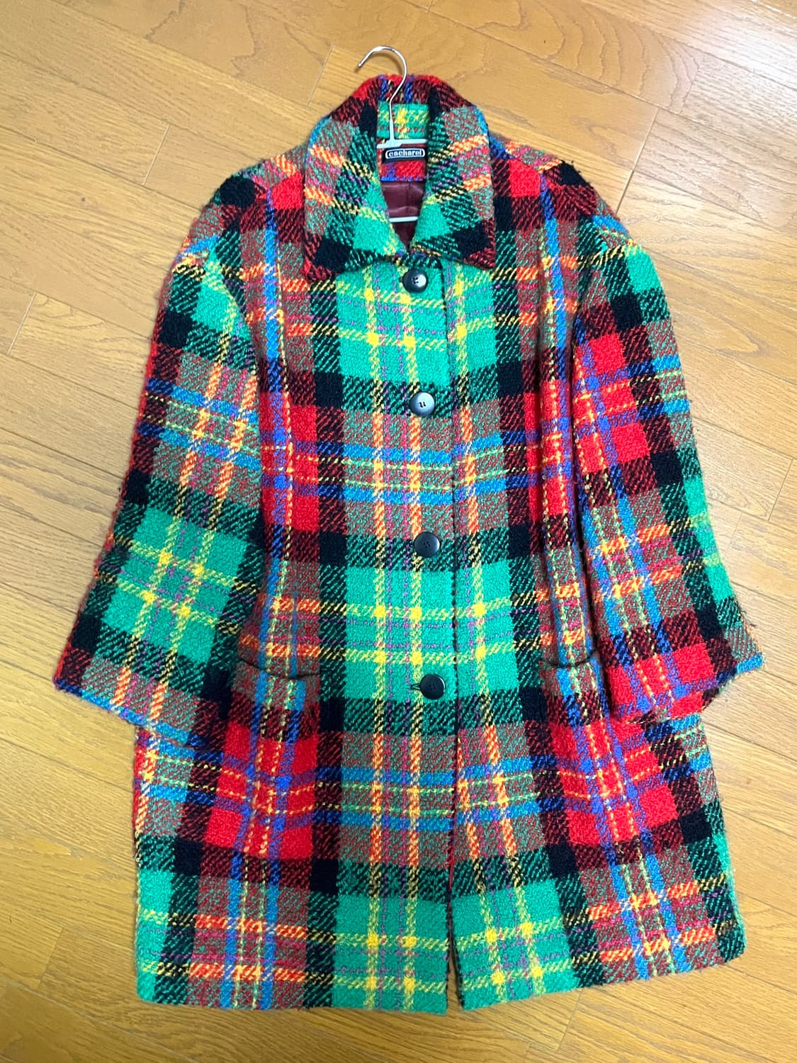 크리스마스 울코트 체크코트 모리걸 아오이유우 하구미 상품이미지2