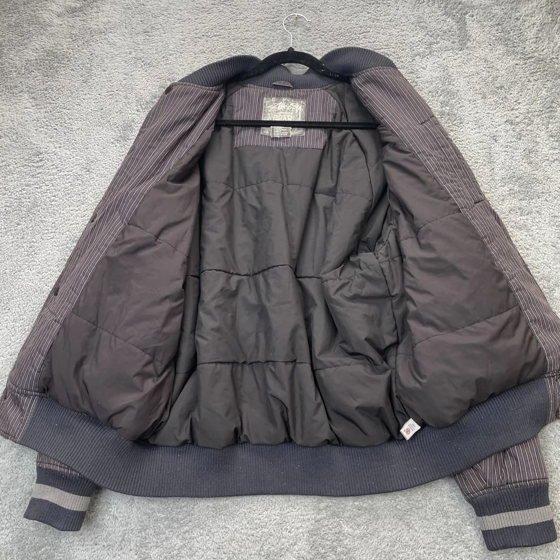 00s 스투시 올드스쿨 핀 스트라이프 바시티 자켓 상품이미지6