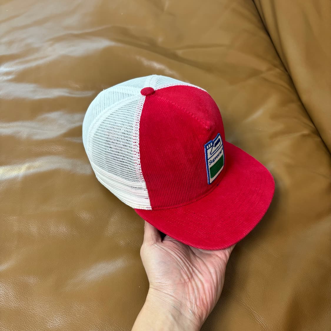 Supreme 슈프림 오일박스 레드 메쉬 6패널 볼캡 모자 (Red) 상품이미지3