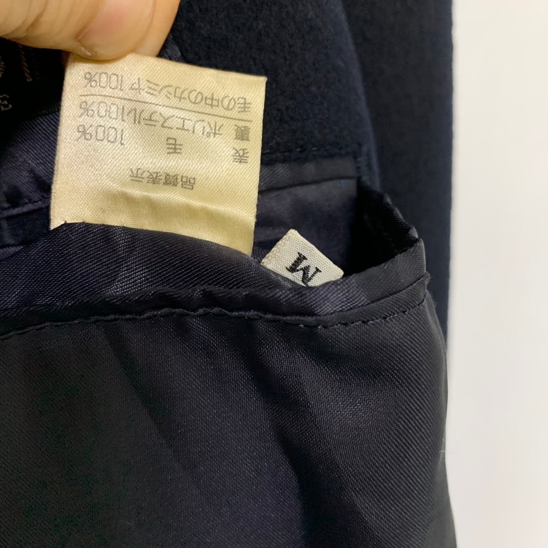 더블 버튼 롱 코트 캐시미어 블랙네이비 100 빈티지 남성코트 남녀공용 상품이미지6