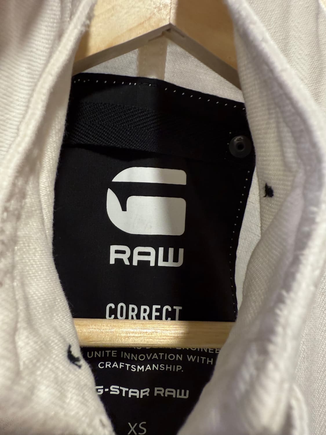 지스타 로우 화이트 배색 데님자켓 상품이미지2