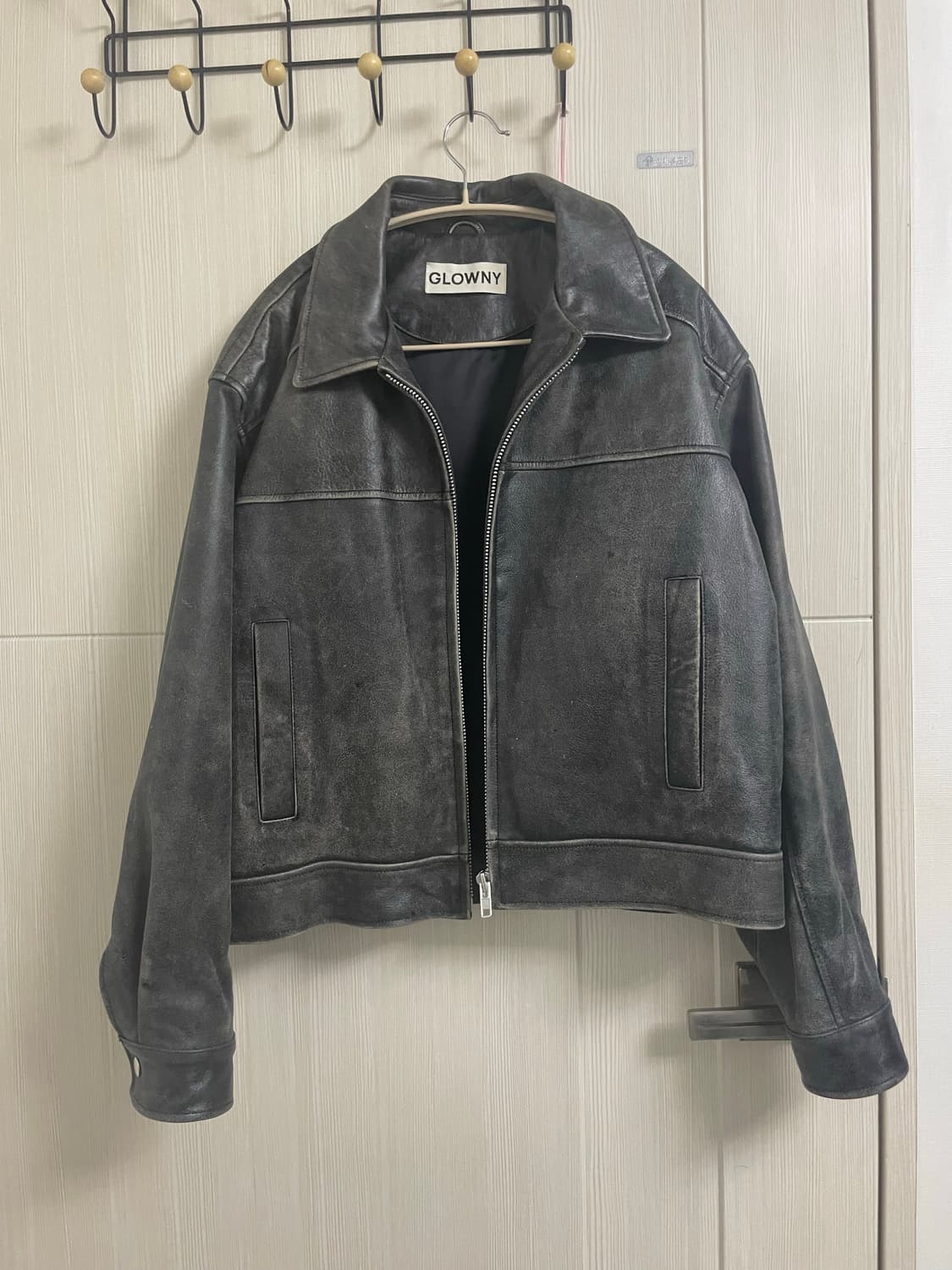 글로니 페이드 레더 자켓 상품이미지2