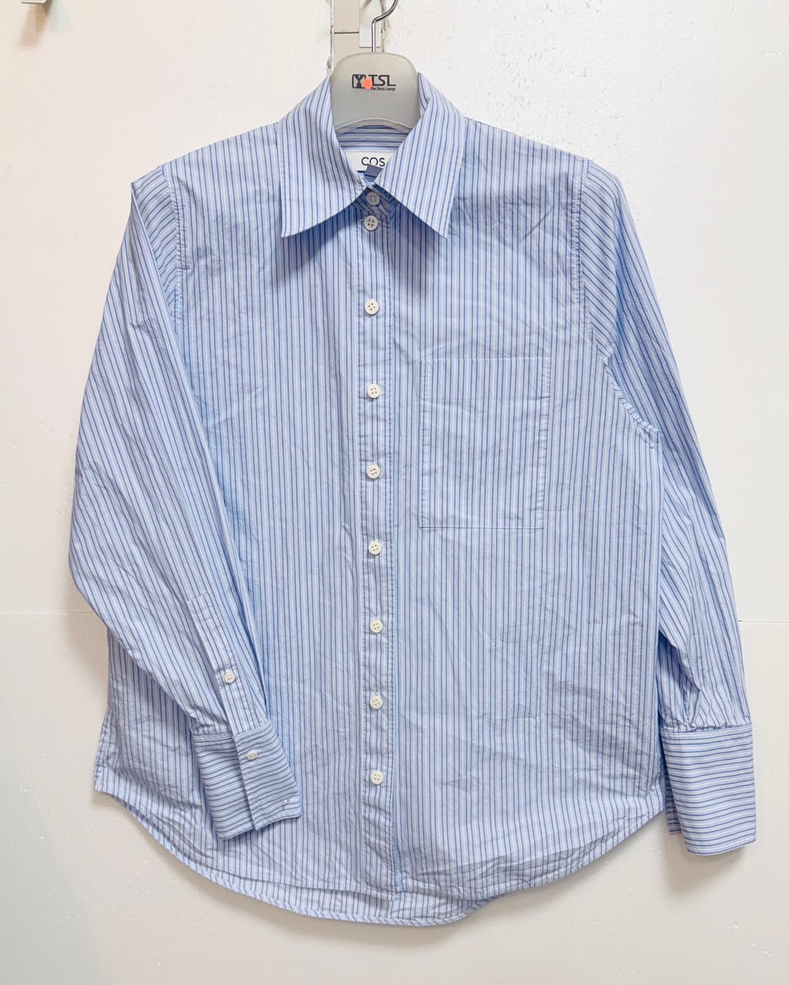 COS 코스 스트라이프 셔츠 블루 66-88 상품이미지1