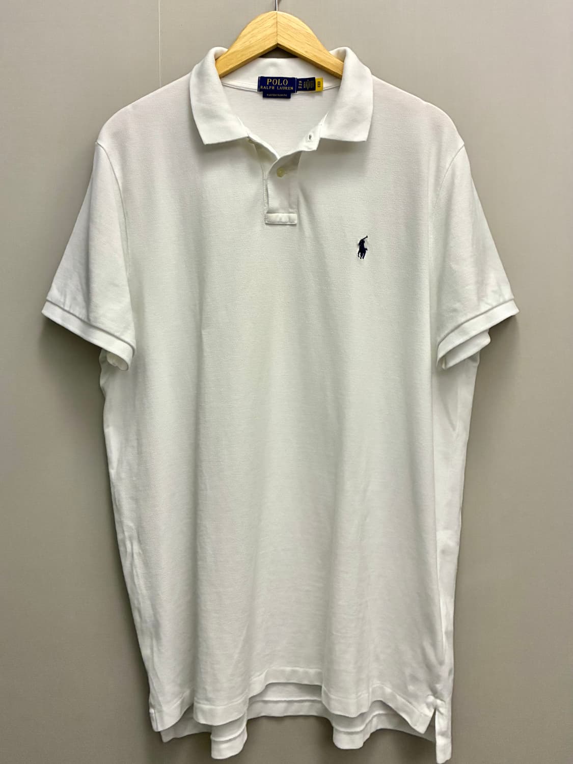 (XL)POLO 폴로랄프로렌 코튼 반팔 PK카라티 화이트 폴로카라티 상품이미지1