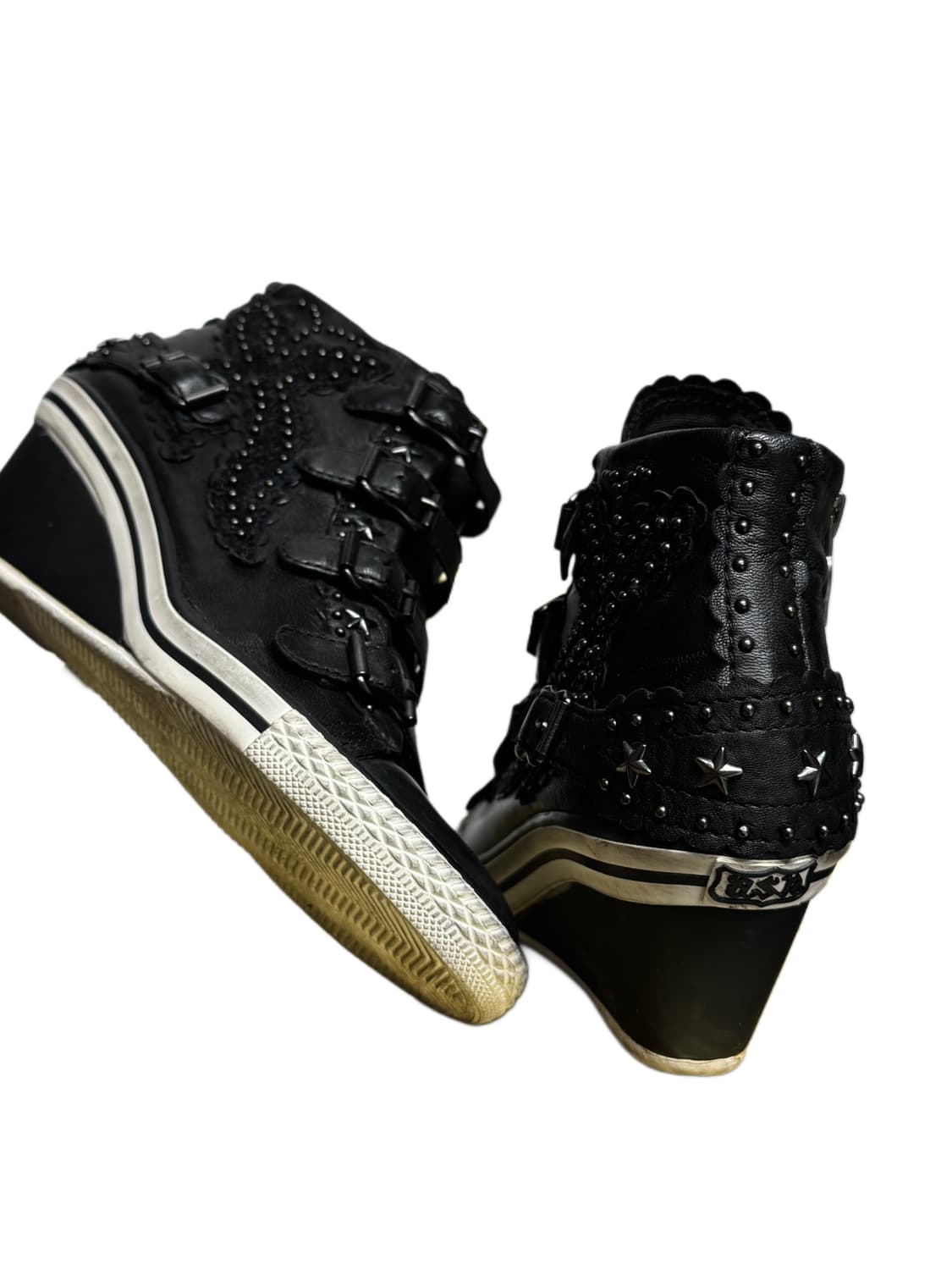 희귀) ASH 제니얼 레더 웨지힐 스터드 스니커즈 상품이미지4