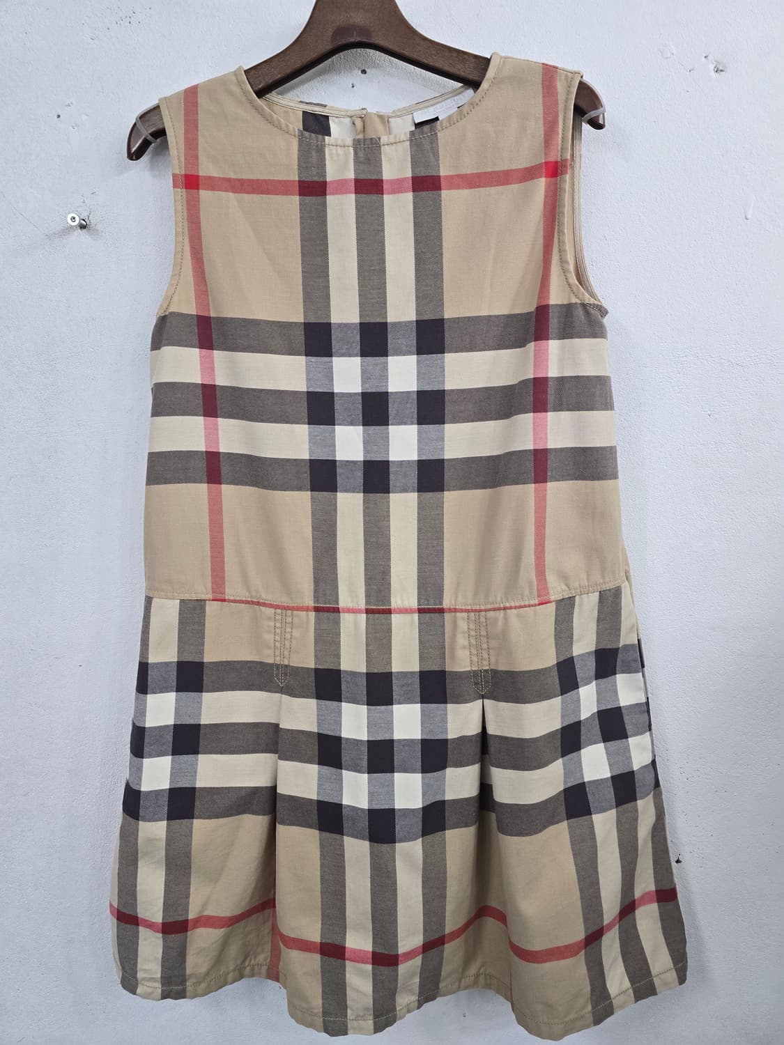 버버리 체크 패턴 아동 원피스 14y 상품이미지1