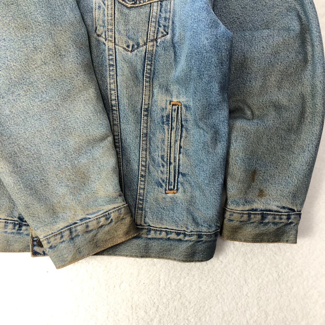 90s 리바이스 더티워싱 체크라이닝 데님 트러커자켓  상품이미지6