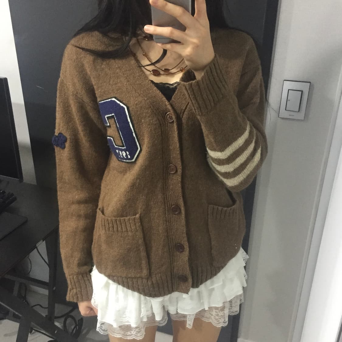 Authentic cube sugar 모리걸 라떼 가디건 상품이미지3