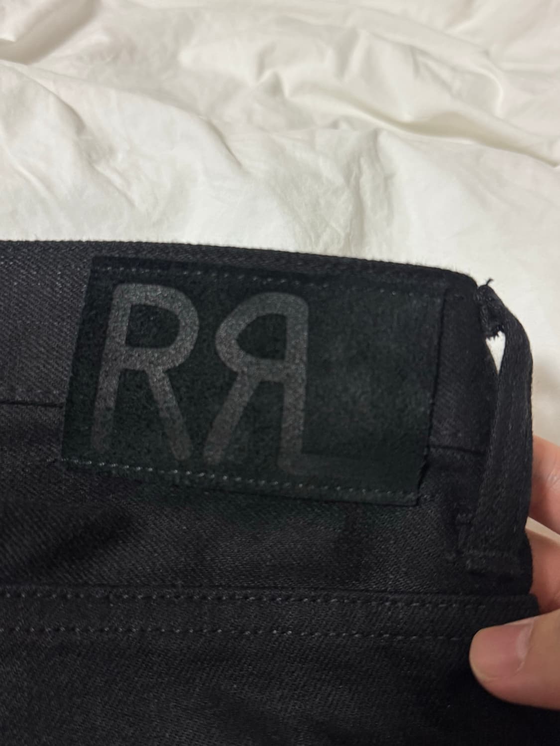 36x32 더블알엘 비티지파이브포켓 데님 블랙온 블랙 상품이미지2