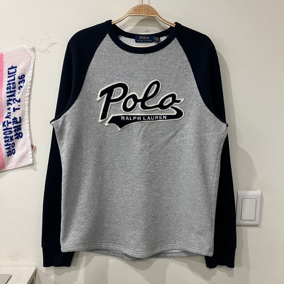 456 폴로 나그랑 레글런 맨투맨 롱슬리브 네이비 상품이미지1