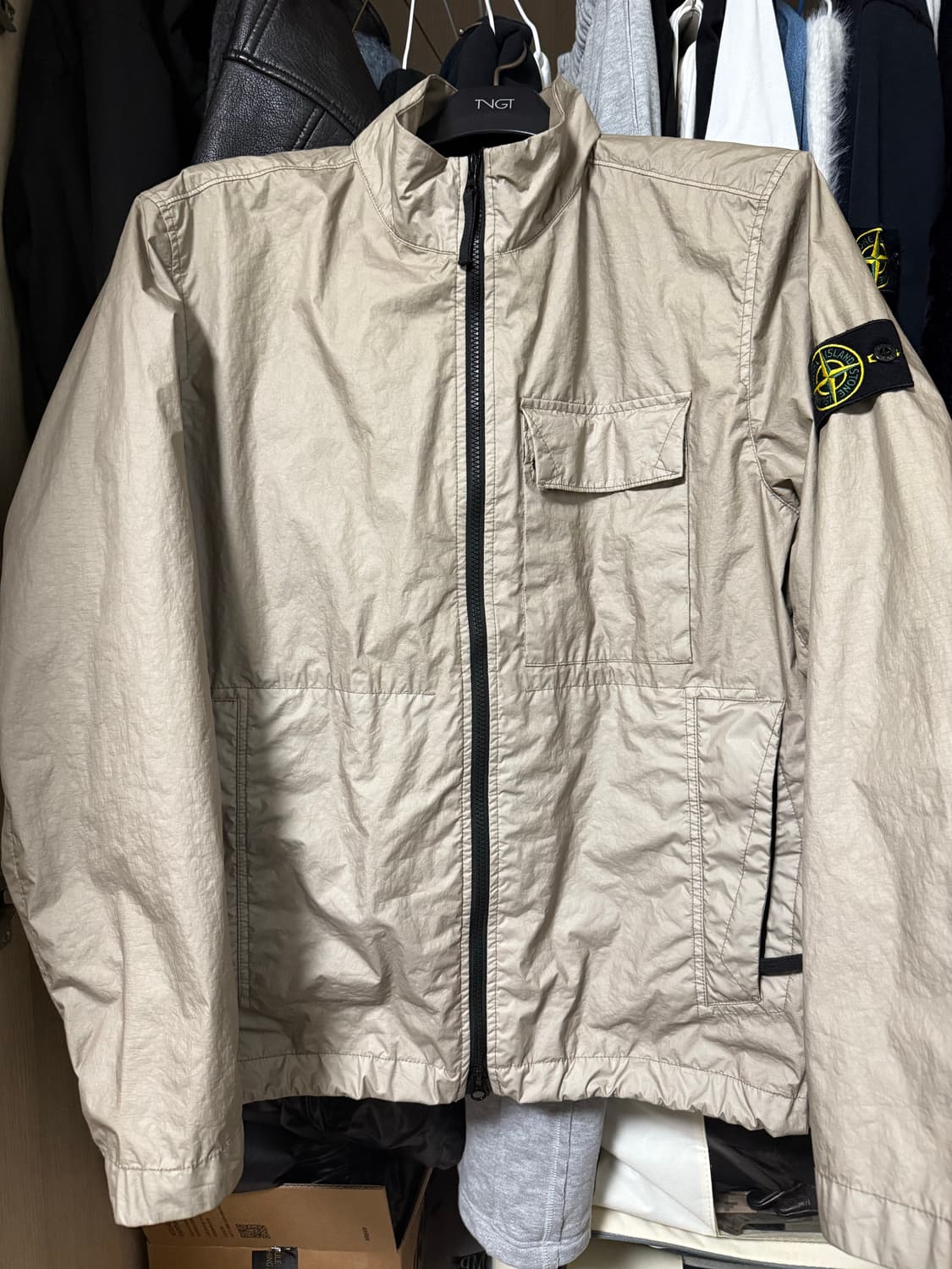 새상품급 스톤아일랜드 멤브라나 바람막이 (도브그레이) 상품이미지7