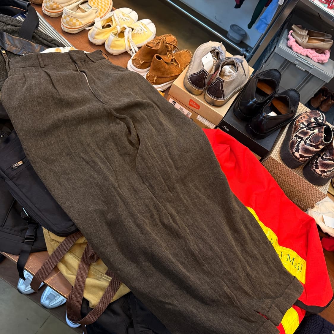 맨즈 비기 BY 타케오키쿠치 이탈리아원단 드레이프 팬츠 28 29 상품이미지2