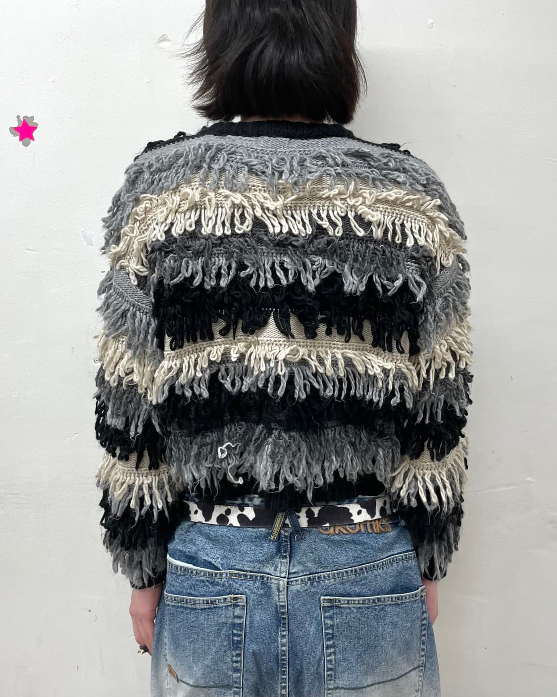 rope gray multi-crop knitwear 상품이미지2