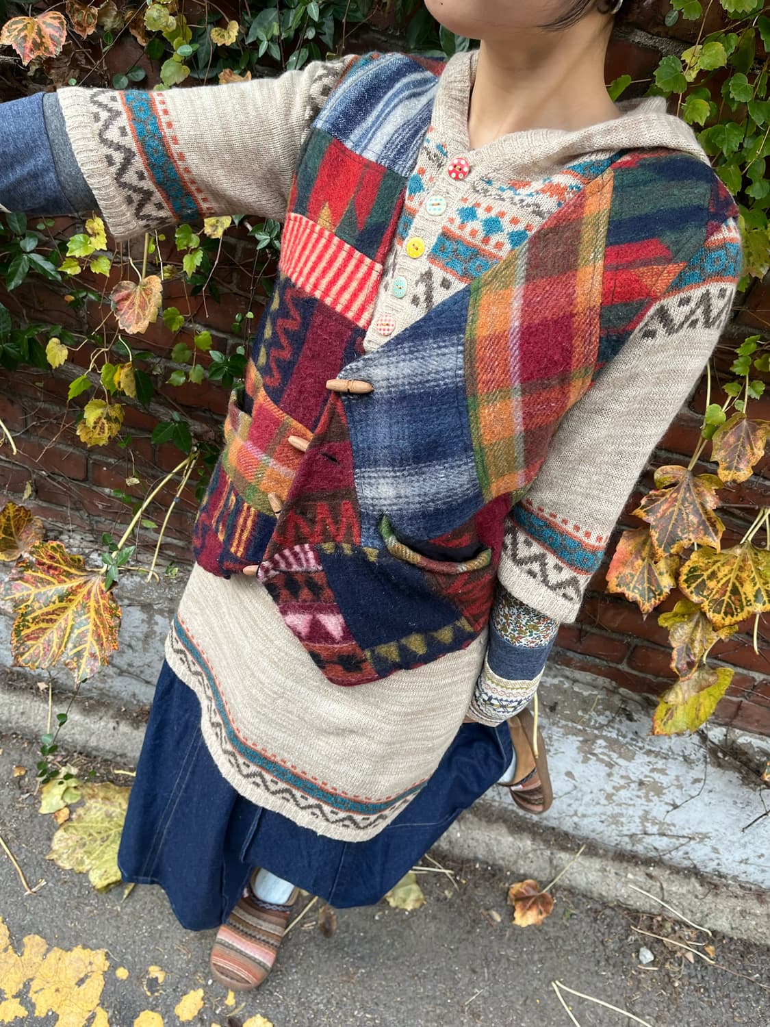 겨울무드 울 패치 베스트 상품이미지2