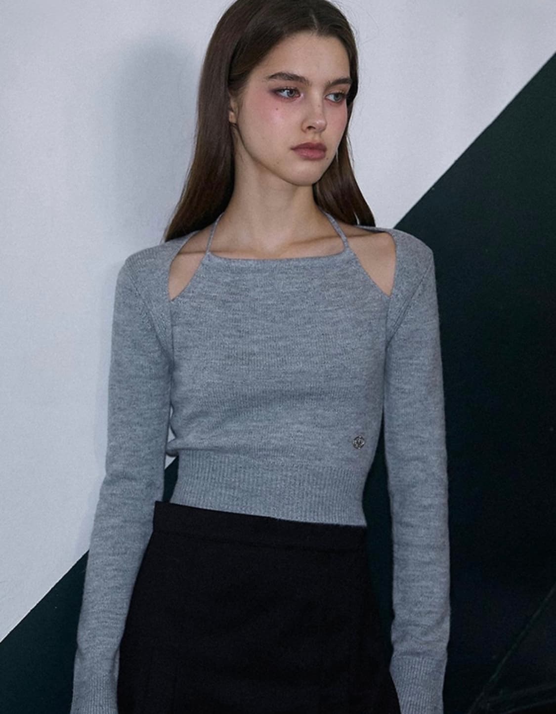 로제프란체 컷아웃 홀터넥 니트 상품이미지1