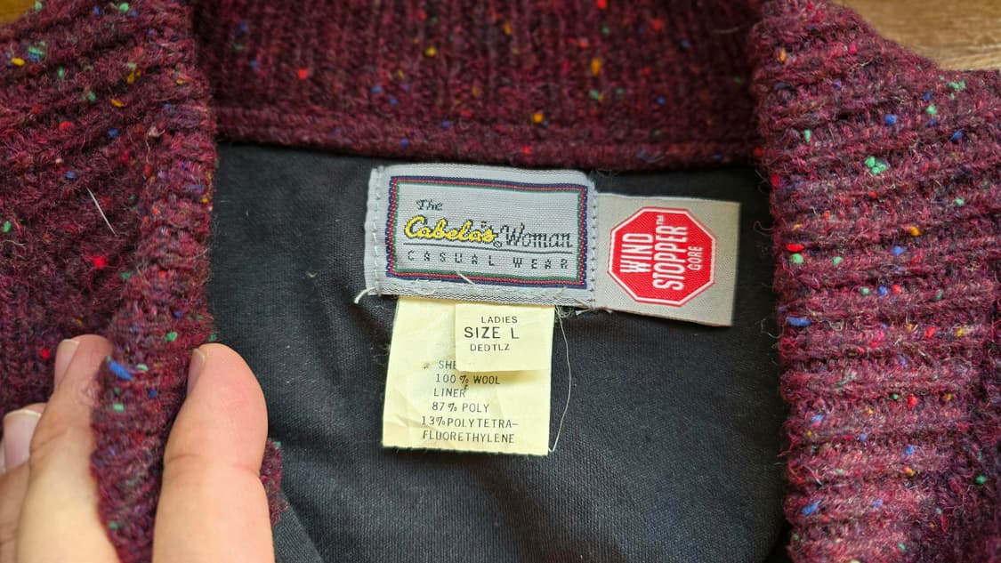 빈티지 버건디 니트 L  상품이미지4