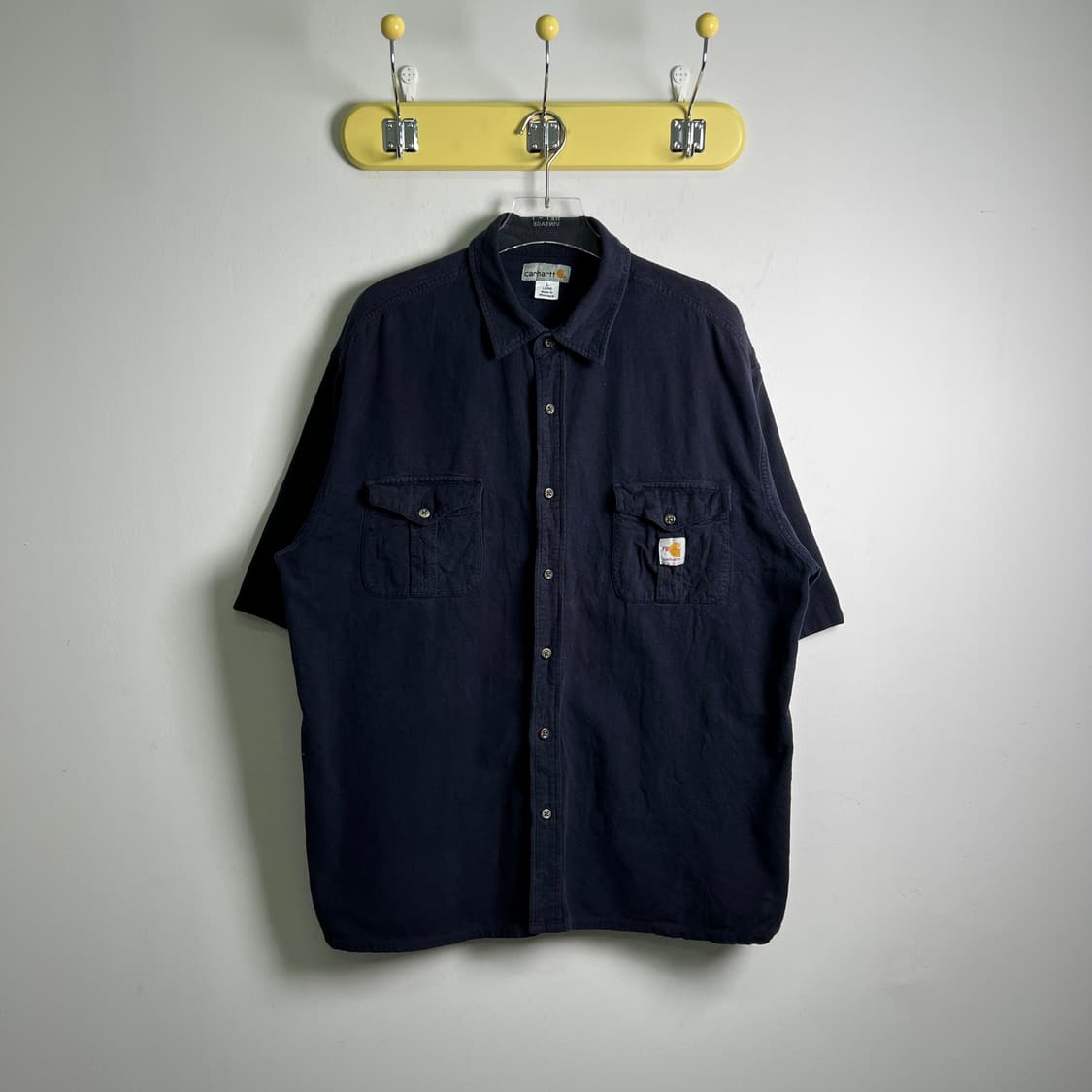 Carhartt 칼하트 네이비 몰스킨 워크 반팔 셔츠 L 상품이미지1