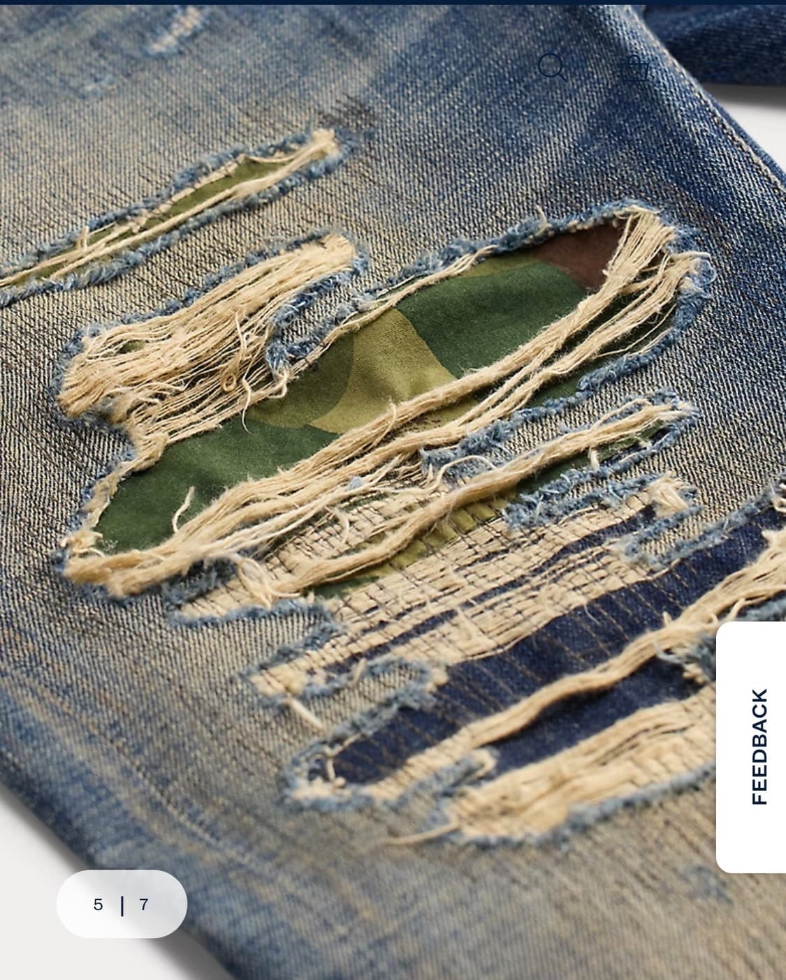 rrl 더블알엘 빈티지파이브포켓 애버리진 상품이미지3