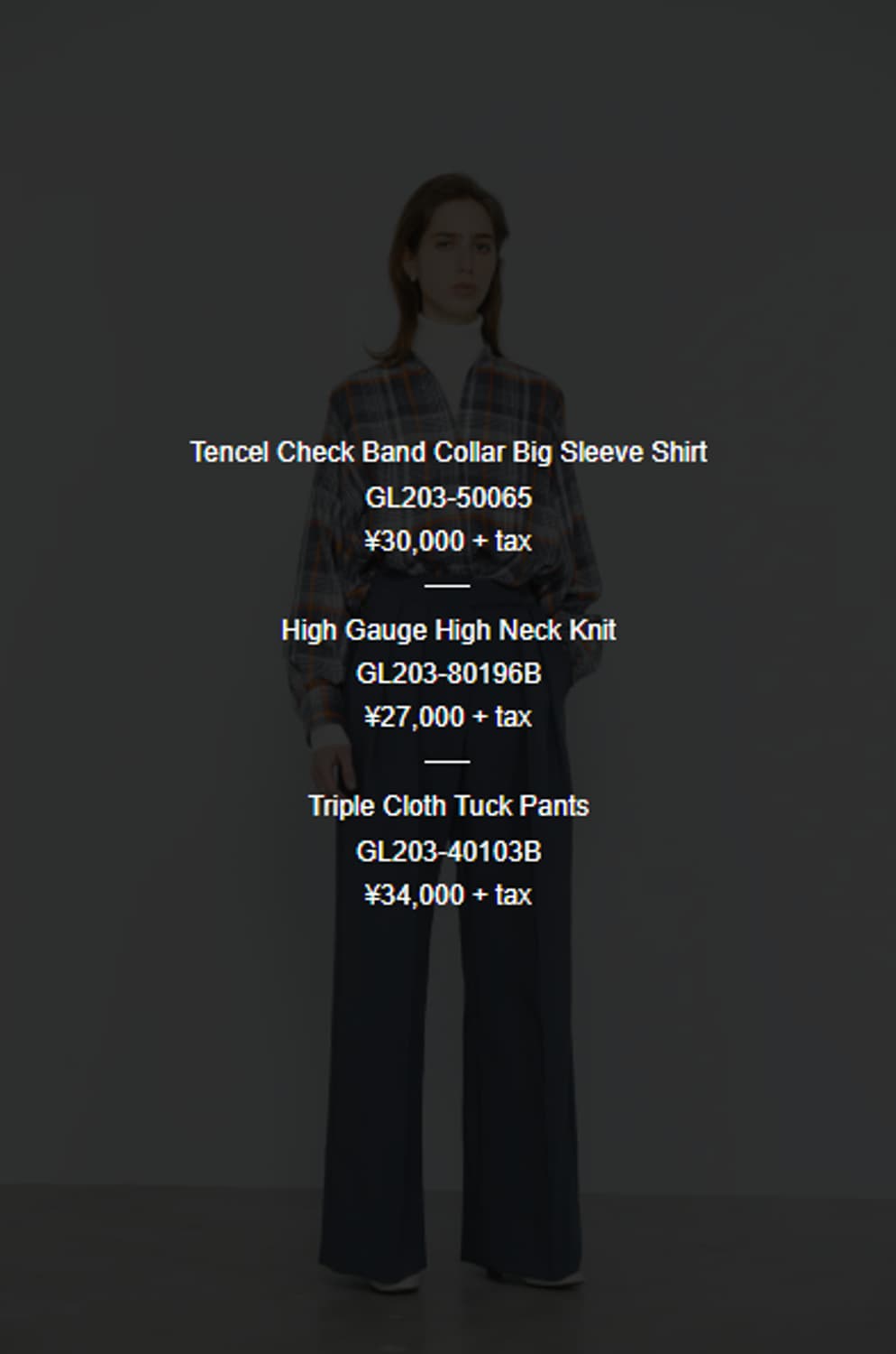 [0] 그라프페이퍼 트리플 클로즈 턱 팬츠 상품이미지2