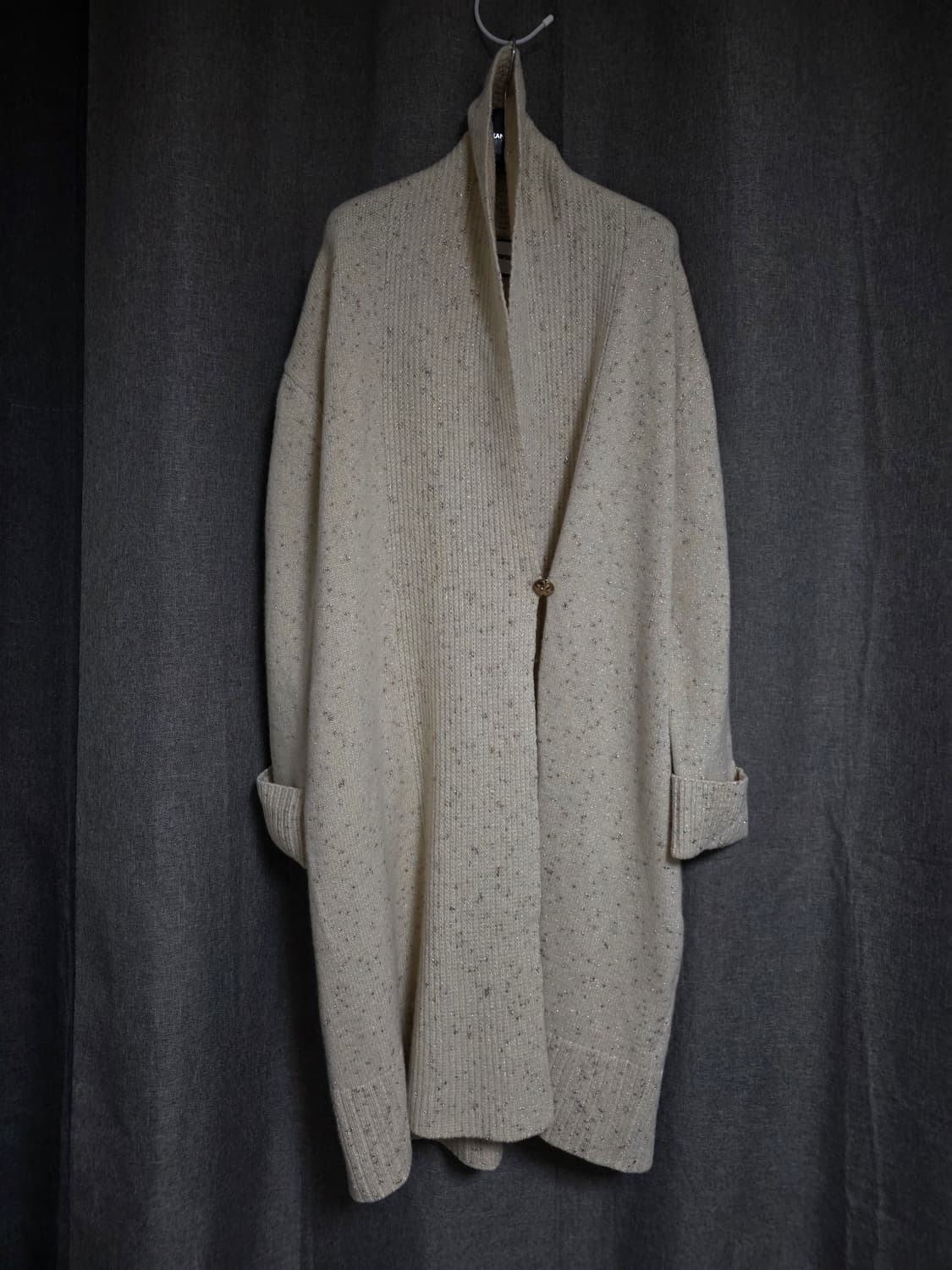 칼라거펠트 울캐시 글리터 롱가디건 상품이미지2