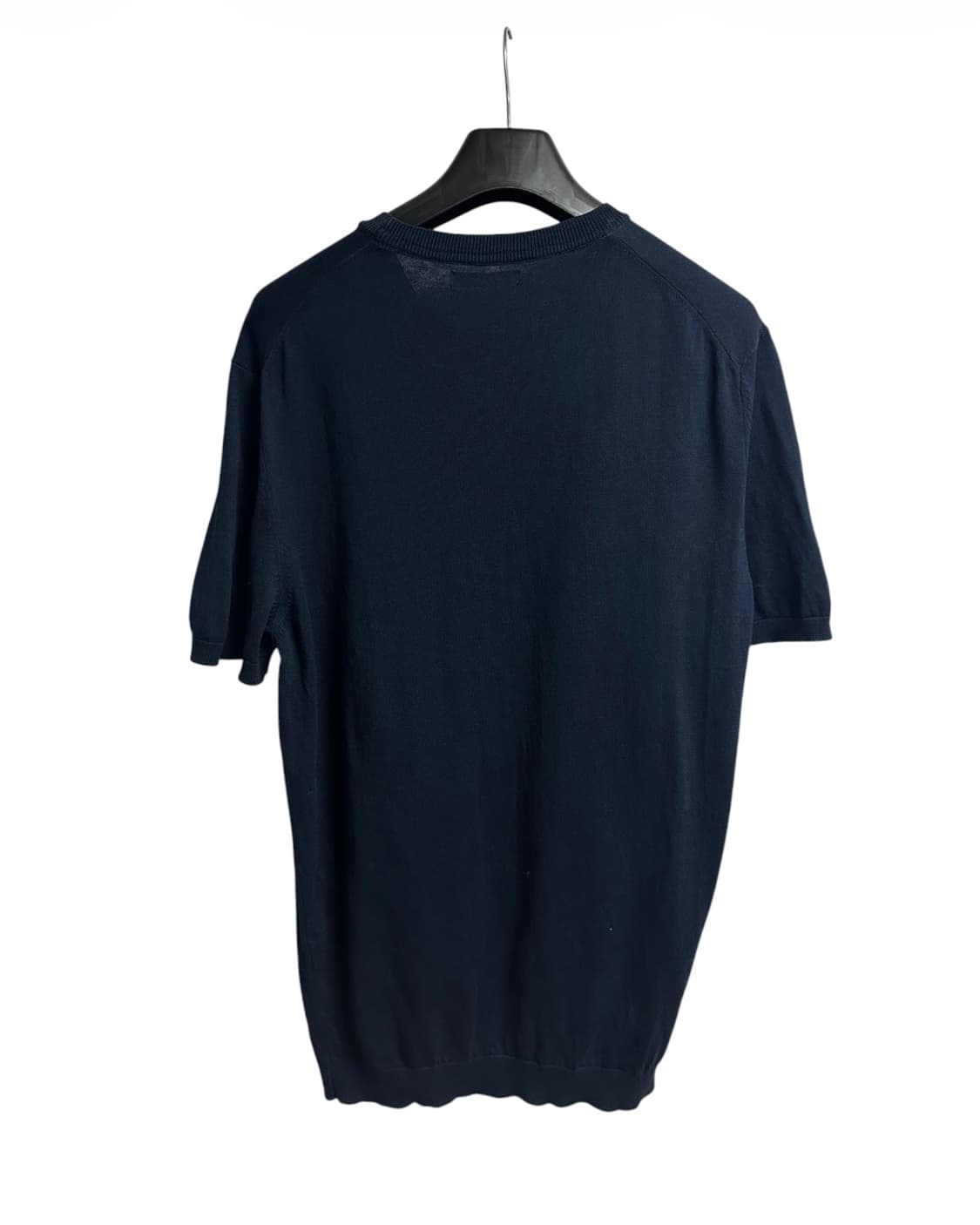 자라(zara) 레귤러핏 네이비 코튼 반팔 니트 L size 상품이미지4