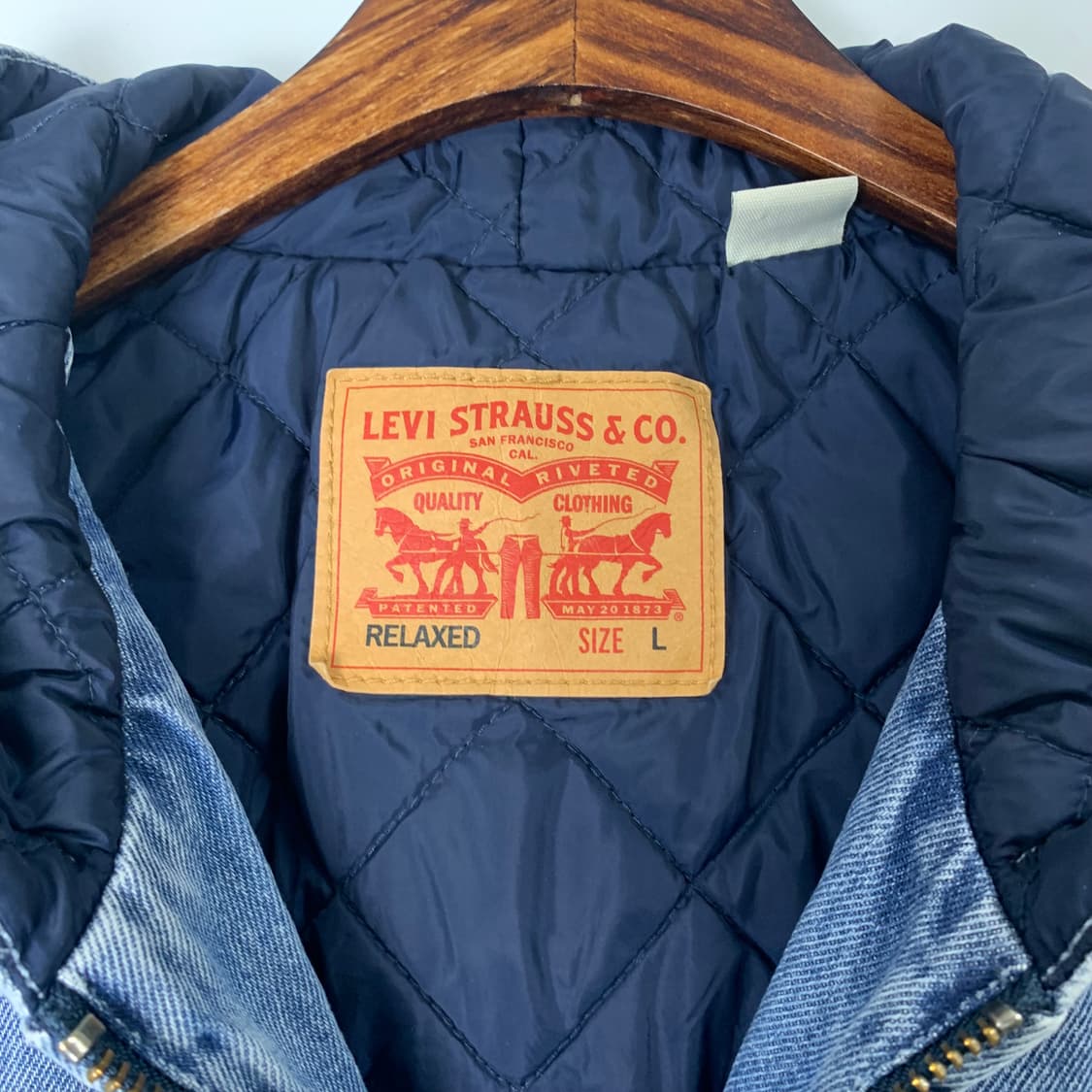 리바이스 포트레로 데님 후디 자켓 미디엄 인디고 상품이미지7