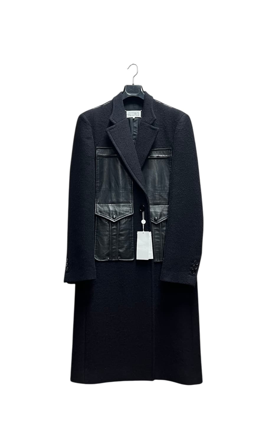 명작 마르지엘라 15AW 레더패널 롱 싱글 코트 54 상품이미지2