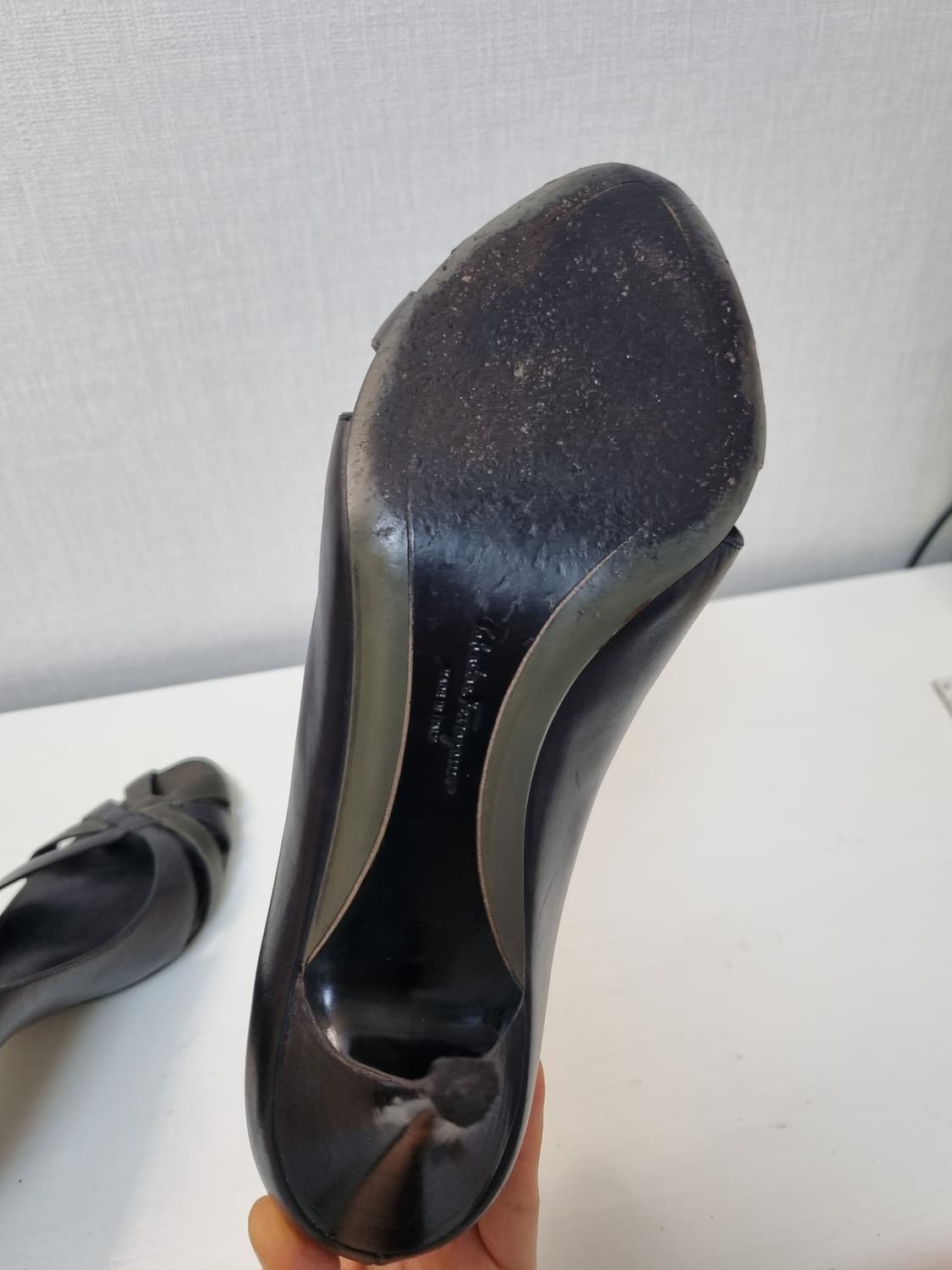 페라가모 여성오픈토 힐8.5/250 상품이미지5