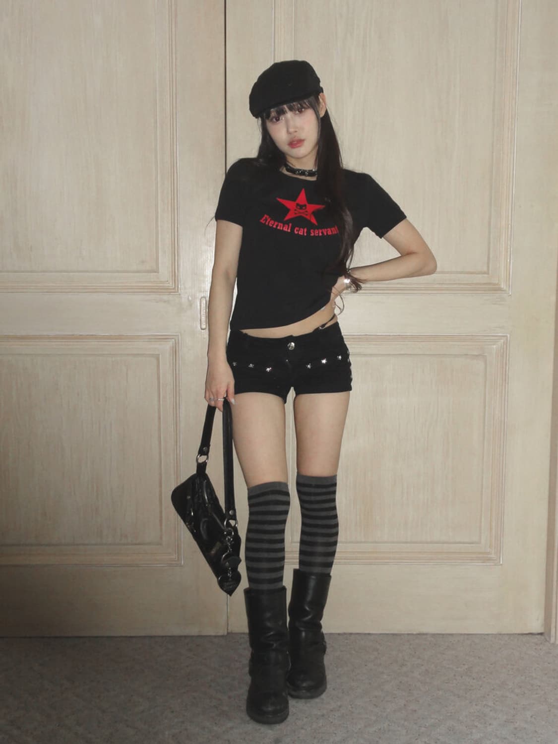Eternal cat servant T-shirt_Black 상품이미지2