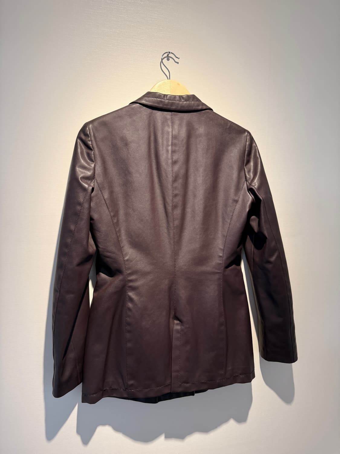 90s Faux-Leather Shearling Coat 상품이미지3