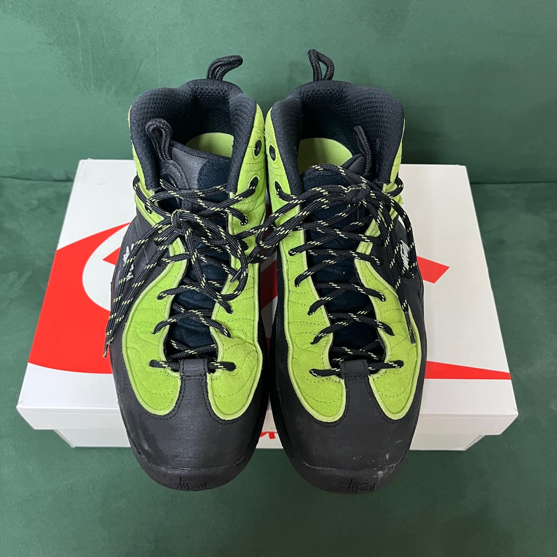 나이키 x 스투시 에어 페니 2 비비드 그린 앤 블랙 상품이미지2