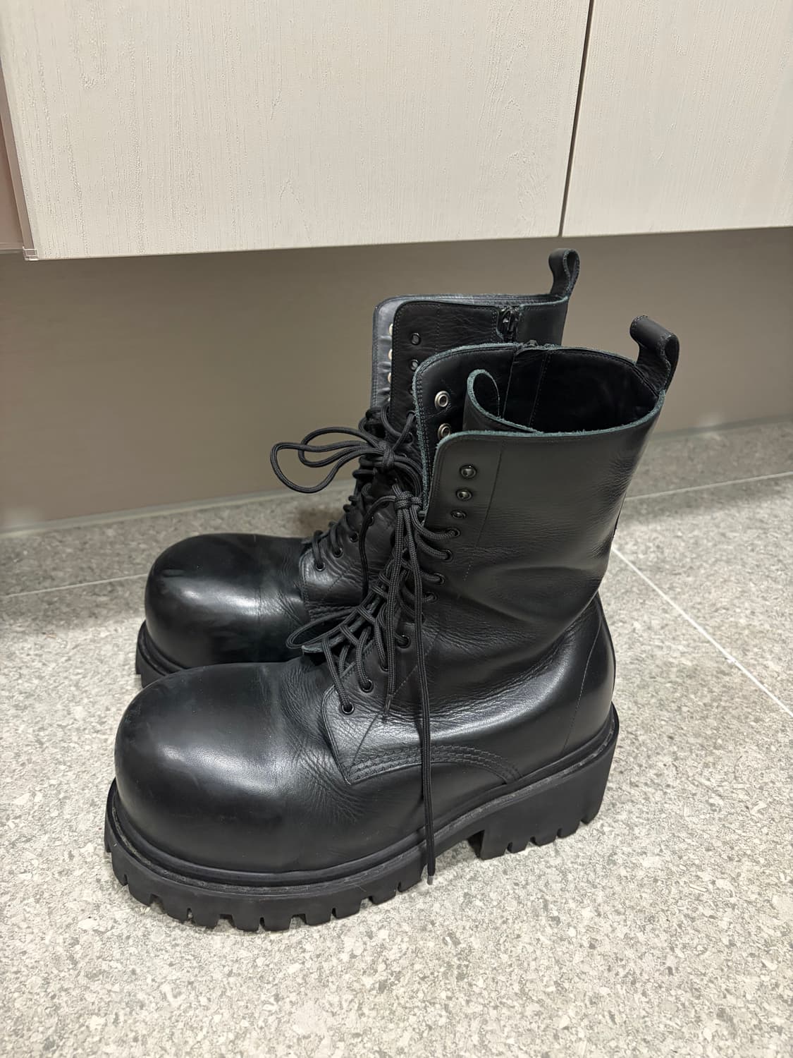 [43] 발렌시아가 스톰퍼 레더 부츠 상품이미지2