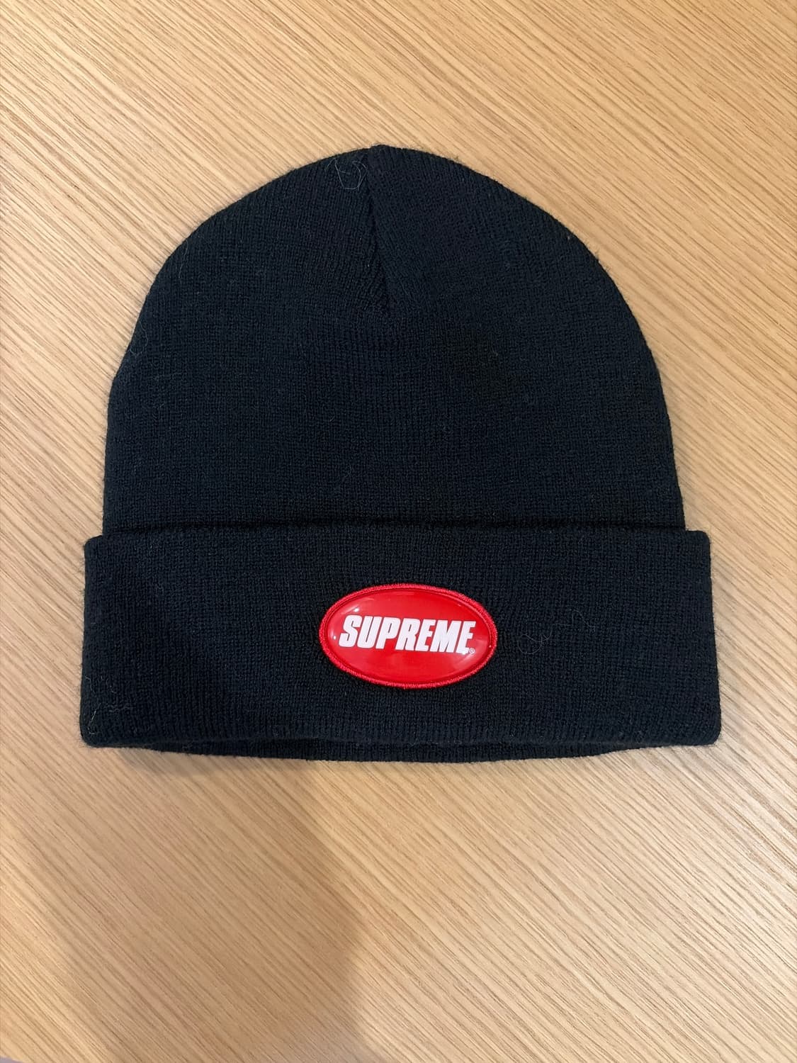 5회 착용 슈프림 기본 블랙 비니 런던매장구매 상품이미지1