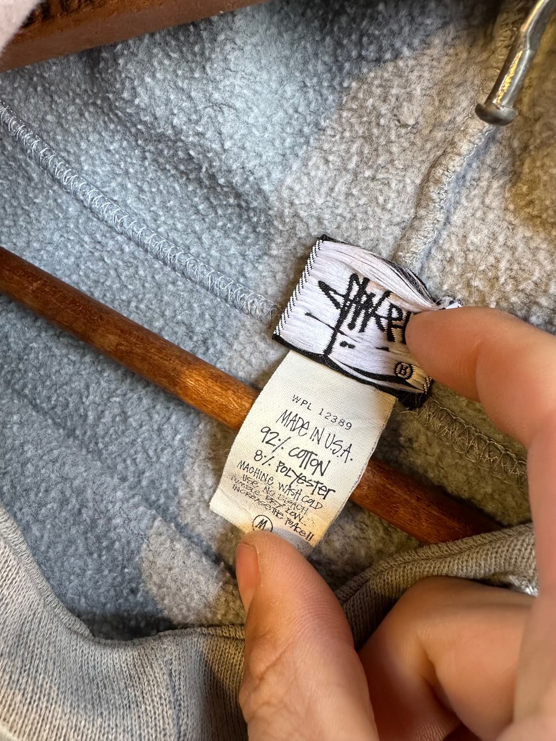 80s 스투시 로고 스웻 후드 made in usa 상품이미지10