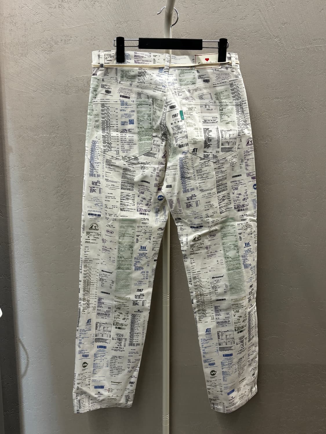 Mmlg 영수증 프린팅 바지 L 상품이미지3