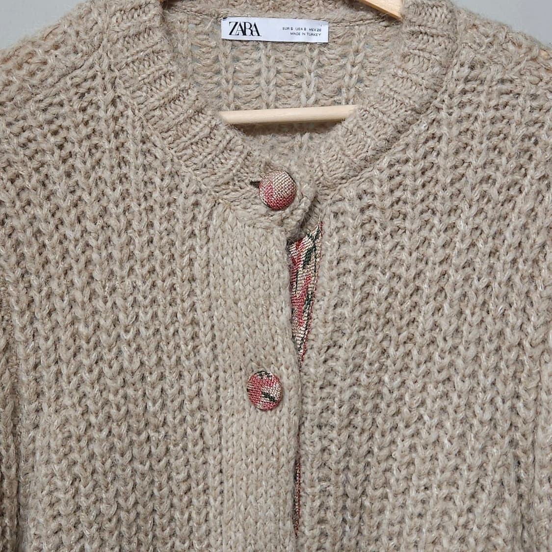 여성55~66)ZARA 뜨개짜임 니트 가디건 상품이미지2