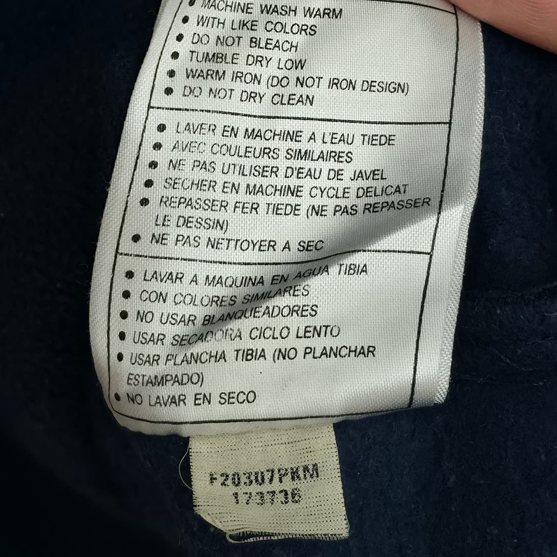 [L] 00's 나이키 네이비 플리스 후드티 상품이미지5