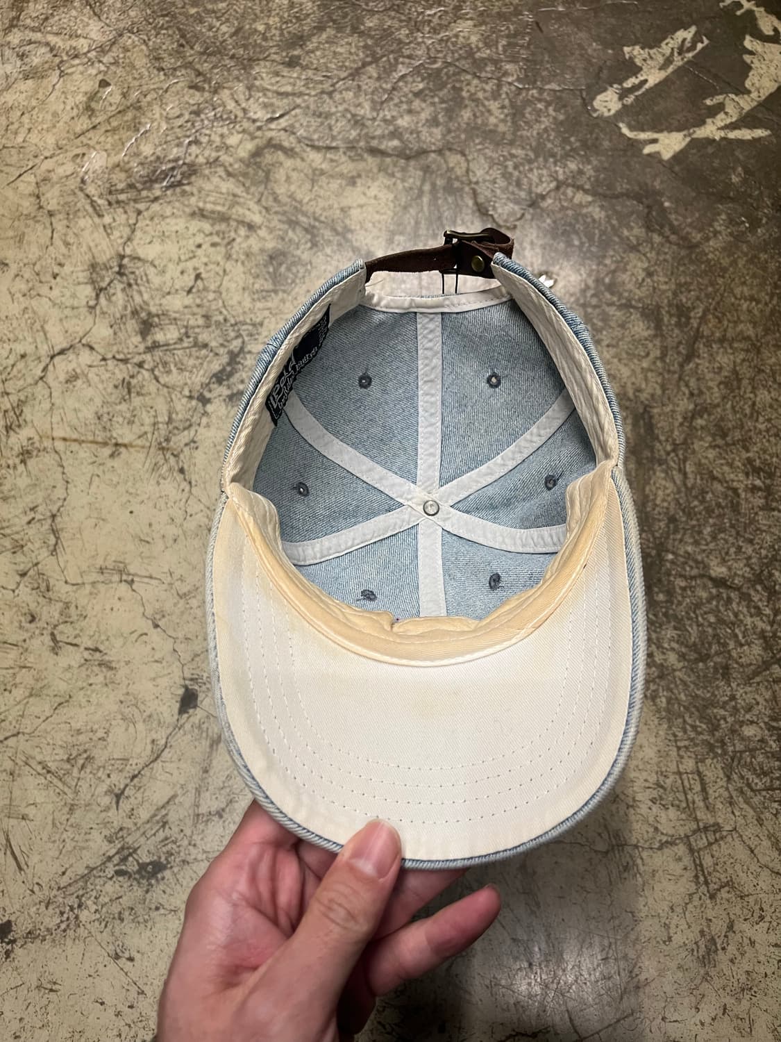 90s 폴로 랄프로렌 스펠아웃 데님 볼캡 상품이미지6