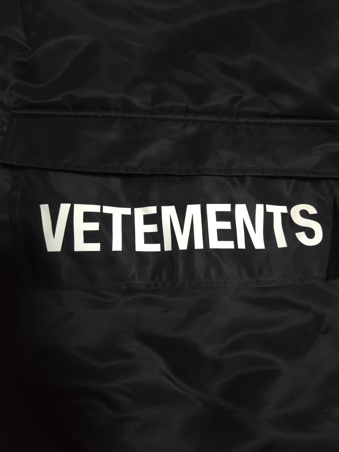 베트멍 112 리버시블 유틸리티 자켓 폴리스 크롭 봄버 블랙 상품이미지10