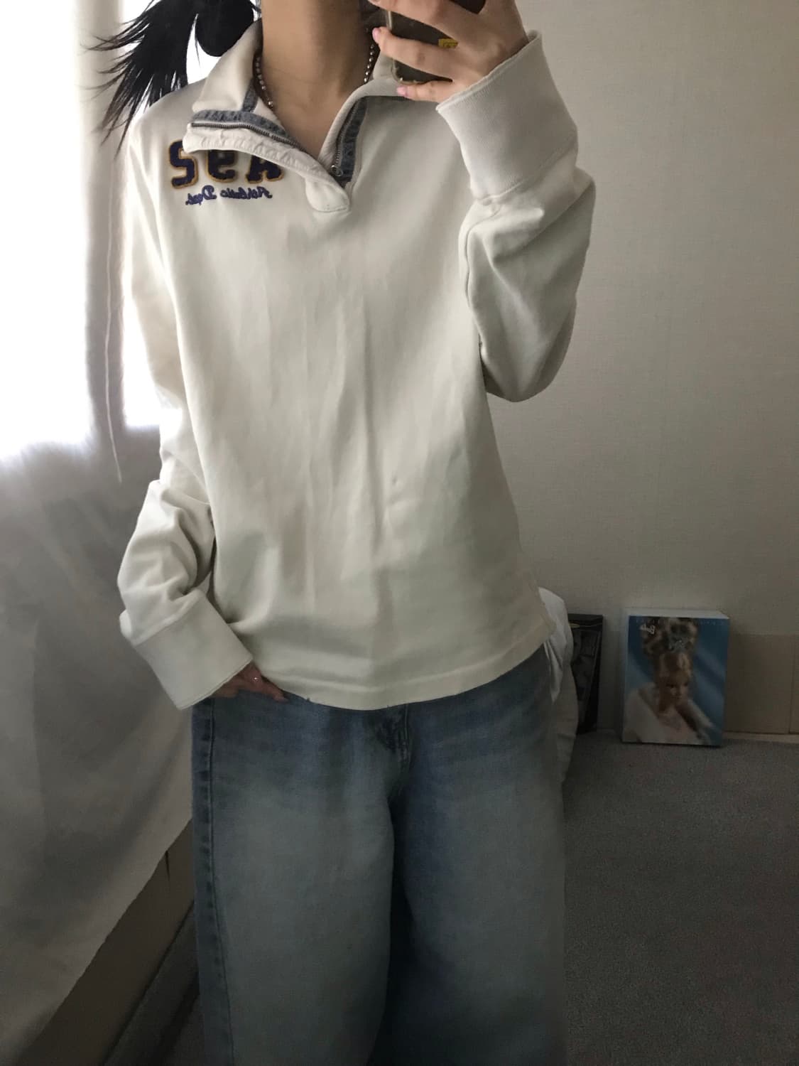 아베크롬비 아이보리 반집업 상품이미지4