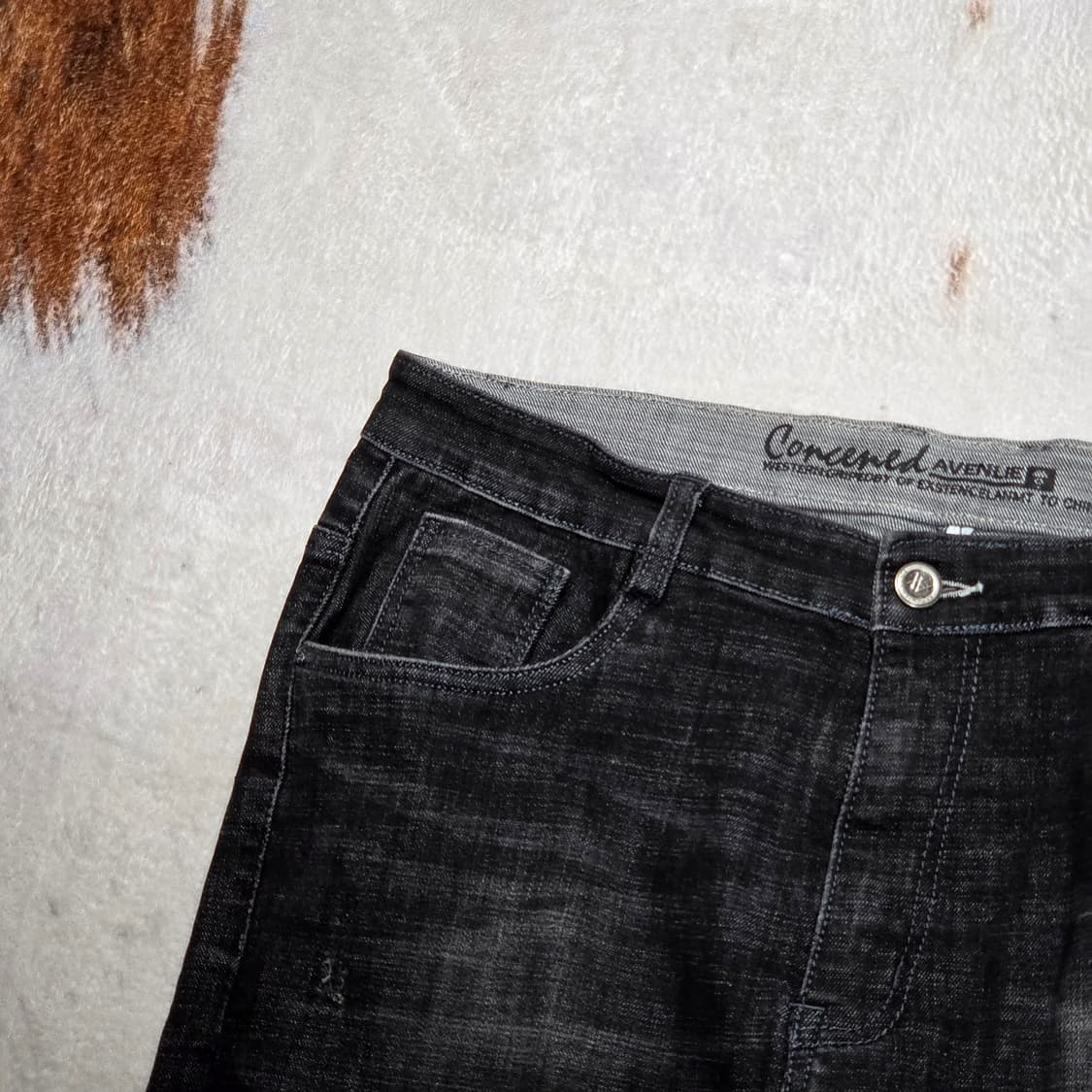 흑청 데미지 워싱 슬림핏 데님 팬츠 상품이미지2