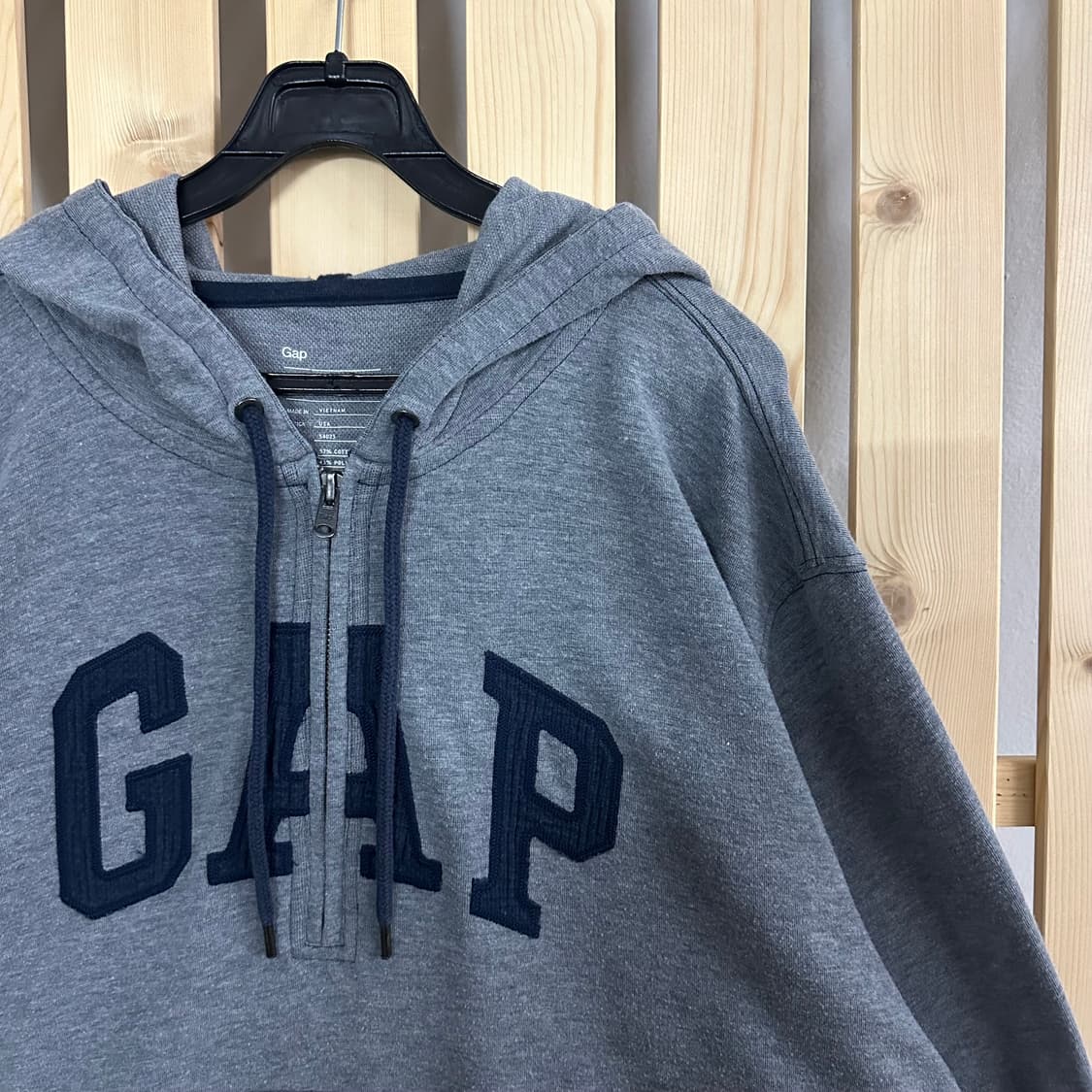 (2XL) GAP 갭 차콜 반집업 후드티 상품이미지3